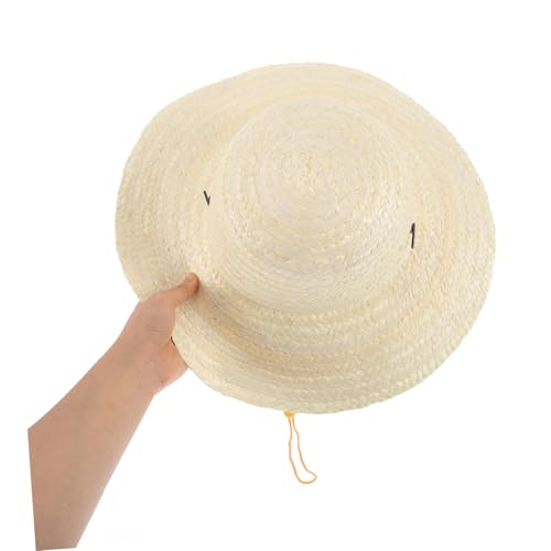 Wheat Straw Sun Hat for Crafting and Painting Chin Strap for Beach and Outdoor Activities Protection Beige3