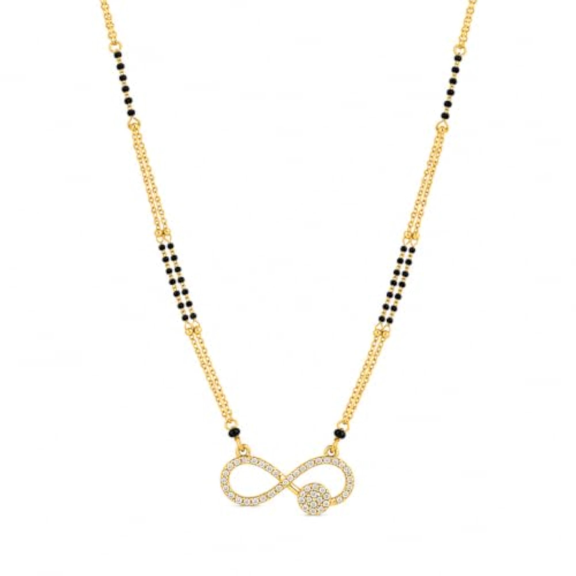 Women's Gold-Toned Infinity Mangalsutra Necklace
