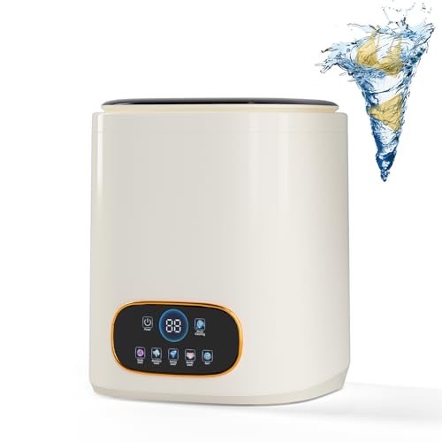 Portable Fully Automatic Washing Machine, 9L Compact Underwear Mini Washer with LCD Touch Control Screen, One-Touch Operation, Easy Installation, Ideal for Apartments, Dorms, RVs & Travel, 110V