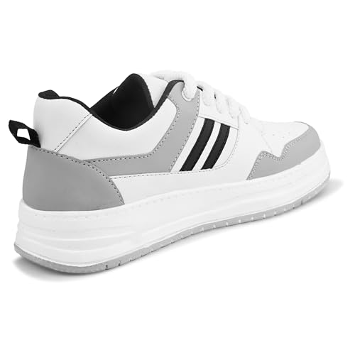 Image of Centrino High Top Sneakers for Men | Shoes for Man Stylish | Casual Lace-Up Lightweight Canvas Walking Shoes | Cushioned Insole | Breathable Comfortable | Anti-Skid Sole | Trendy Mens Sneaker Shoes (9538)