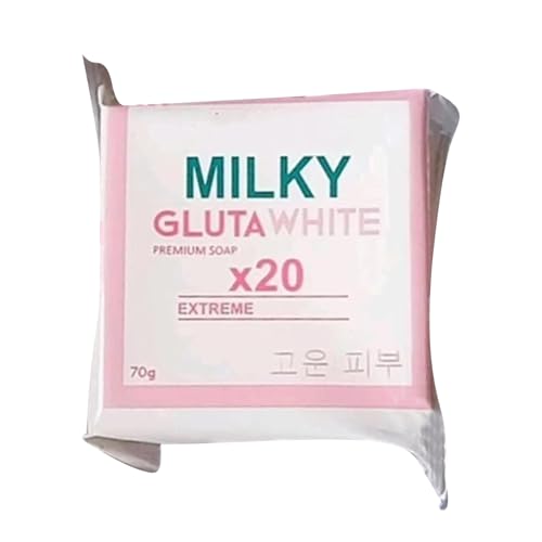 Jabón De Leche De Gluta, Barra Hidratante, Jabón Blanqueador De Glutamilk, Barra Hidratante, Textura Cremosa, Y, 70 G, Para La Limpieza Diaria