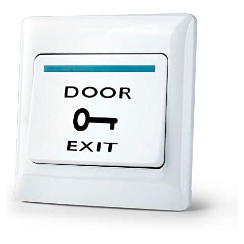 NN99 DC12V wasserdichte Türausgangsknopf Freigabeschalter NO/NC/COM Ausgang Druckknopf zu Beenden für Home Lock System Door Exit Button Switch (E6) Cover