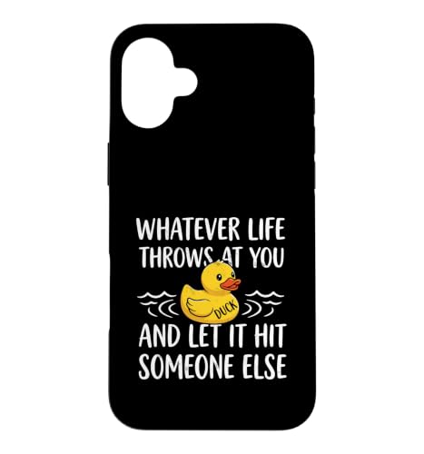 Whatever Life Throws At You Duck Humor Funny Duck Sarcastic �X�}�z�P�[�X iPhone 16 Plus �p