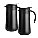 GearRoot 28oz Coffee Carafe Airpot Insulated Coffee Urn Stainless Steel Vacuum Thermal Pot Flask for Coffee, Hot Water, Tea, Hot Beverage - Keep 9 Hours Hot, 18 Hours Cold (2 Pack Black)