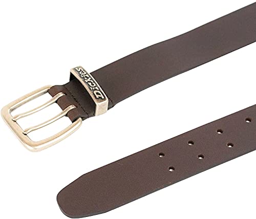 Dickies Men's 38MM Wide Two Prong Casual Leather Belt Brown L (38-40)4