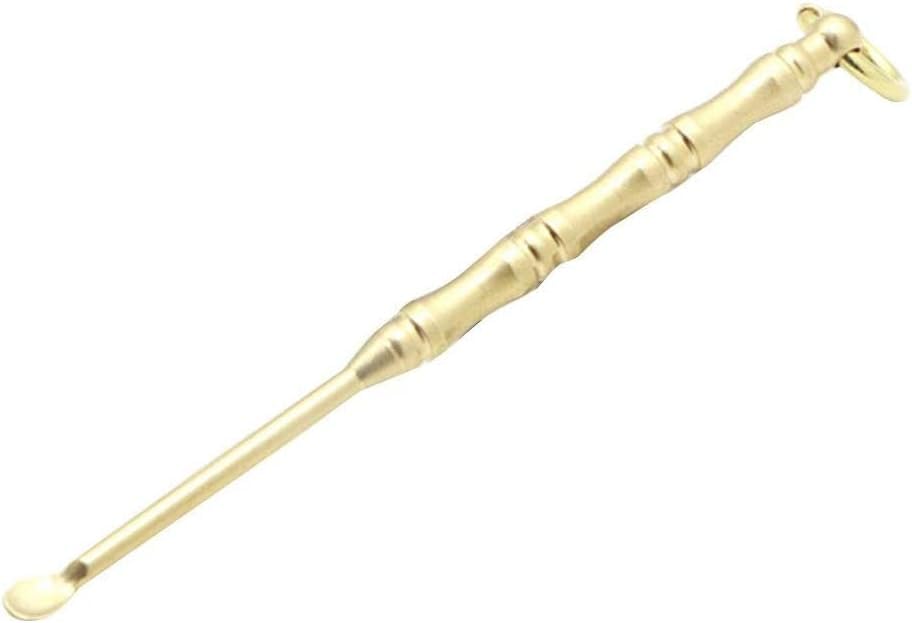 RexezGuardz 2 in 1 Ear Pick Ear Curette Cleaner Earwax Removal Cleaning Tools Brass Reusable Ear Cleaner with Key Ring Removal Ear Care Ear Spoon Ear Picks Cleaning VINTAGE EAR PIC KEYCHAIN (4 Piece | Gold)-picture-24