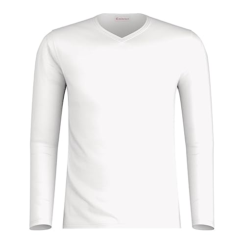 Eminence – T-Shirt Col V Homme – Manches Longues – 100% Coton – Confort Premium –...