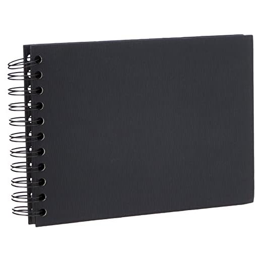 Rössler Papier 1329452700 - S.O.H.O. Álbum Wire-O 195 x 145 mm, 40 páginas negras, negro, 1 unidad
