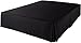 Amazon Basics Lightweight Pleated Bed Skirt, King, Black, Solid