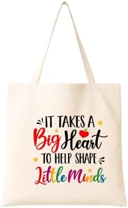 Teacher's day gift Cotton Bag Funny Designs Print - Reusable Canvas Tote Bag - Eco Friendly - Lightweight - Grocery Shopping Bag - Gifts for Teacher - School, Office, Travel