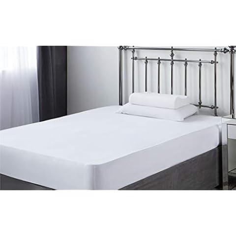 Belledorm White Jersey Fitted Sheet, 100% Jersey Cotton (King Size) To fit Mattress 15cm - 25cm Cover