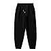 Men's Fleece Elastic Bottom Jogger Sweatpants with Pockets Workout Track Running Gym Athletic Pants Cycling Hiking Pant Lightweight Thermal Sweatpant Mens Cold Weather 01# Black X-Large
