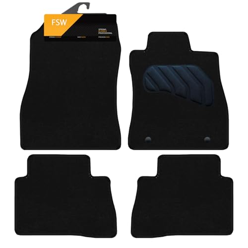 Alfombrillas para coche Nissan Juke 2010-2019 FSW de moqueta negra protectora