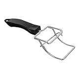 DECOMELODY Pinza para Bandejas de Horno de Acero Inoxidable Resistente al Calor Clip Seguro para Bandejas y Rustideras Accesorio para Hornos Convencionales y Tostadoras Herramienta Práctica