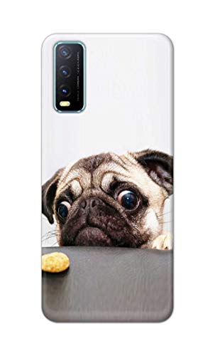 Image of PRINTFIDAA� Printed Hard Back Cover Case for Vivo Y20 | Y20 2021 | Y20i | Y20s | Y20G | Y20S (G) | Y20SG | Y20T Back Cover (Pug Dog) -2808