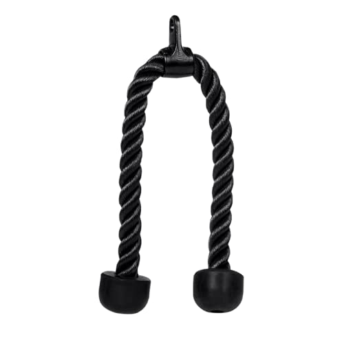 SPOCCO Tricep Pull Down Rope Cable Attachments with Snap Hook 30