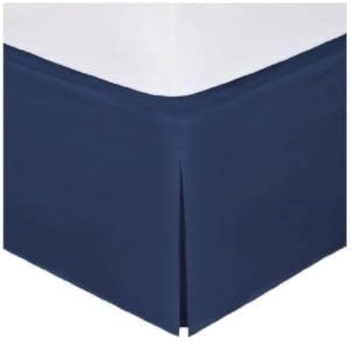 Fancy Collection Full Size Easy Care Tailored Microfiber 14-inch Bed Skirt Solid Navy Blue New