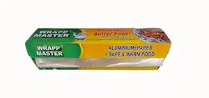 Wrapp-Master Aluminium foil + Butter paper | ALU BUTTER | Paper foil 1 KG thick Nett foil
