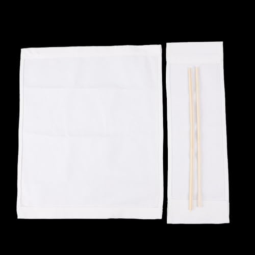 Yuanpgky Funda de repuesto para silla de comedor, funda de lona para silla de cena, 48 x 38 cm, tamaño mediano, juego de 2 (superior + abajo), compatible con estilo casual y director (blanco)