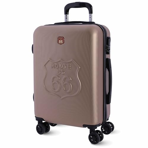 ROUTE 66   Maleta Cabina 55x40x20  Maletas de Viaje   Maletas de Viaje Cabina Apta para Ryannair  Trolley Equipaje para Avion Resistente con 4 Ruedas de 360º y candado numérico
