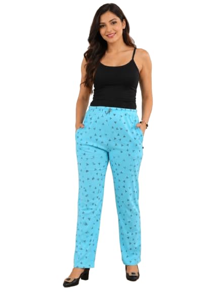 Women's Cotton Pajama Lower | Soft & Breathable Cotton Fabric | Elastic Waist | Comfortable Lounge Wear | Nightwear | Regular Fit-picture-54