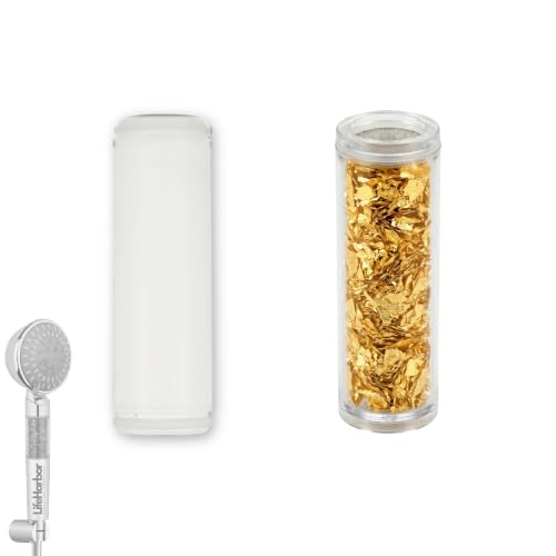 Image of Life Harbor Hand Shower Filter for Hard Water | 15 Stage Purifier | Shower Head Water Softener for Hair Fall, Dry Skin | 2X Active Filtration Media (Cartridge Combo: 15 Stage + KDF 55)