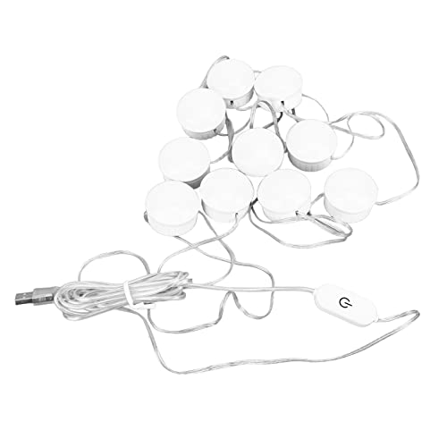 Luz LED para espejo con 10 bombillas regulables y cable retráctil 3