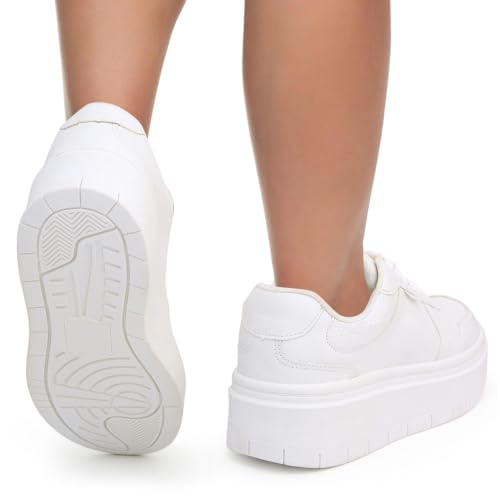 Tênis Casual It Shoes Salto Plataforma Feminino Cor:Branco;Tamanho:37;Gênero:Feminino