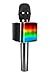 TOSING Q9 Microphone de karaoké Bluetooth sans fil,lumières LED de danse,microphone de haut-parleur machine karaoké portable,cadeau,jouet de voyage de fête compatible avec Android/Smartphone(noir)