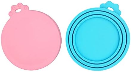 DYBEN Pet Can Covers/Dog Cat Food Can Lids/2 Pack/Universal BPA Free/Silicone Pet Food Can Lids Covers/Fits Most Standard Size Dog and Cat Can Tops for Pet Food Storage