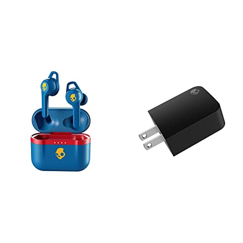 Skullcandy Indy Evo True Wireless in-Ear Earbuds with Fix USB Power Adapter - 92 Blue/Black