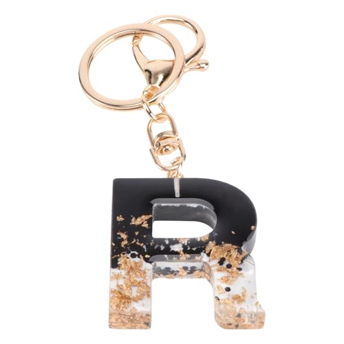 jojofuny Llavero y de Acrílico y Metal Accesorio Colgante Negro del Fácil de Llevar para Bolso