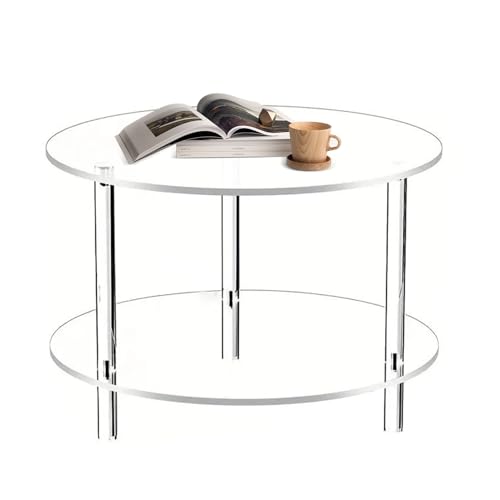 Table d'appoint en acrylique transparent style minimaliste