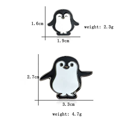 Image of Cute Penguin Lapel Shawl Brooch Pin Enamel Animal Cartoon Pins Backpacks Badge Jackets Hats Dress Sweater Anti-light Brooches Pins Fashion Jewelry Gifts for Women Girls Accessories