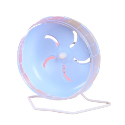 Brfveob 回し車 ハムスター サイレントホイール 静か 小動物 透明 運動不足解消 ストレス解消 トレーニング ランニング 取り付け簡単 ペット用品 おもちゃ ゴールデンハムスター キンクマ ドワーフハムスター チンチラ ハリネズミ (スカイブルー,