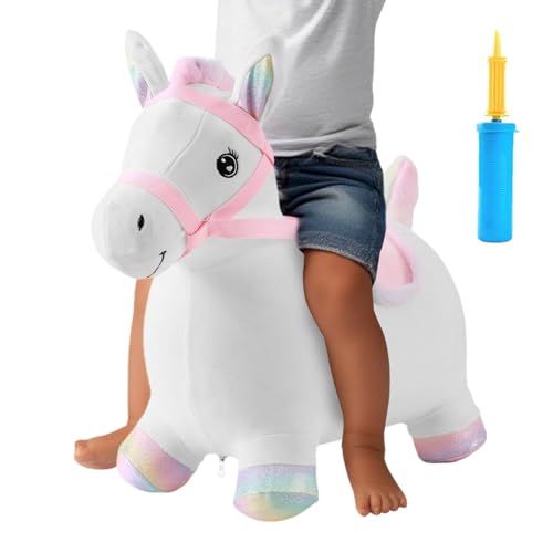 Caballo Inflable - Kids Bouncing Horse | Juguete de los Caballos Rebotando | Planes Inflables Bouncy Animal Hopper | Balance Training Doll Children Toy para 2 a 5 Años Actividades de Formación