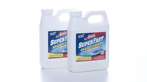 2 Pack Professor Amos Superfast Drain Cleaner Clears Clogs in Minutes Dissolves Hair, Grease & Grime Superfast!