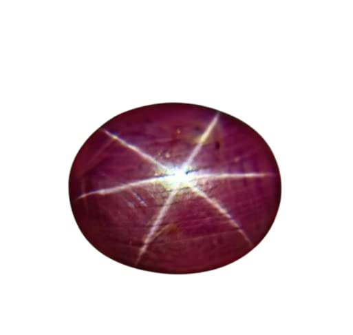 Feel Touch MartStar Ruby Gemstone 5.00 Carat Natural Mines Old Burma Star Ruby Stone Original Certified Non Precious सूर्यकांत मणि Ratan Amazing Manik 5.5 Ratti Star Ruby Stone For Beautiful Ring & Pendant