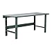Stackbin ES4830-3500 Series 3500 Steel Fixed Height Workbench, 13g Steel Top, Gray Baked Enamel, 48" Length, 30" Width, 35" Height