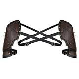 HiiFeuer Cubrehombros medieval de piel sintética doble, Large