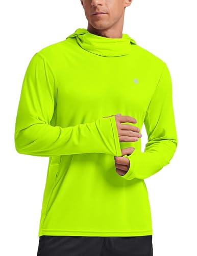 Image of PINSPARK UPF 50+ Sun Protection Hoodie Men with Mask Quick Dry Long Sleeve Fishing Hiking Shirts UV Rash Guard Lightweight