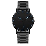 DIYEAH Reloj de Cuarzo Ultrafina Correa de Acero Inoxidable para Hombre Diseño Clásico y Elegante, Cómodo para Uso Diario y Ocasiones Obsequios