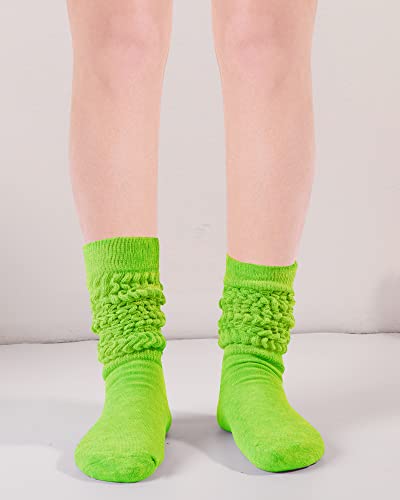 Image of HASMES Women Slouch Socks Knee High Boot Long Tube Scrunch Socks for Woman