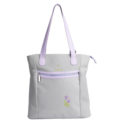 Bolso Tote bordado 13.7" de lona para mujer miniatura 1