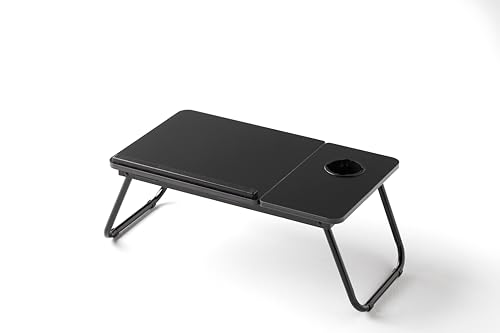 Table pliante robuste KitHome Plus design noir épuré 55 cm - 4