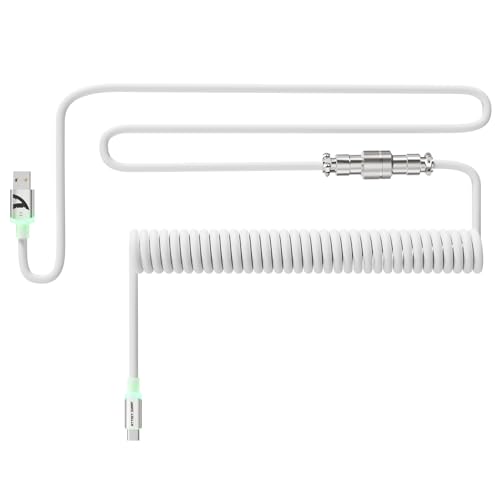 ATTACK SHARK C01Ultra Cavo a Spirale Tastiera con Illuminazione RGB,