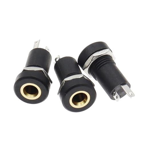Conector de audio 3.5 mm estereo 3 polos PJ392A montaje en panel tuerca 2