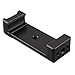 Tbest Universal All Metal Mobile Phone Clamp Adjustable Width Holder with 1/4 in Screw Holes Tripod Mount Adapter for Smartphones Vlogging Photography Aluminum Alloy Black