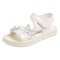 Sandale Fille 34 Sandales Fille Été Fleur Princesse Orthopédique Chaussures Confortables pour Enfant Intérieur Extérieur Piscine Plage Sport Bout Édition Coréenne Rose,2-Blanc,34