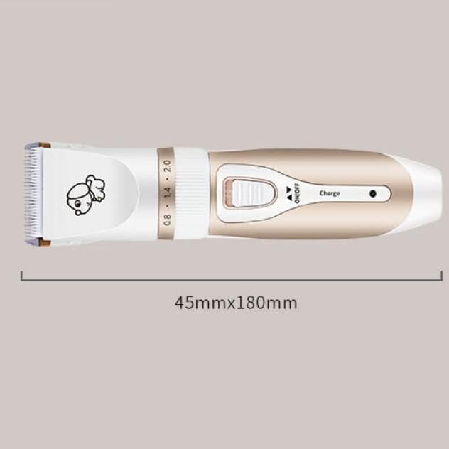 Image showing the dimensions of the clipper, approximately 45mm wide by 180mm long.